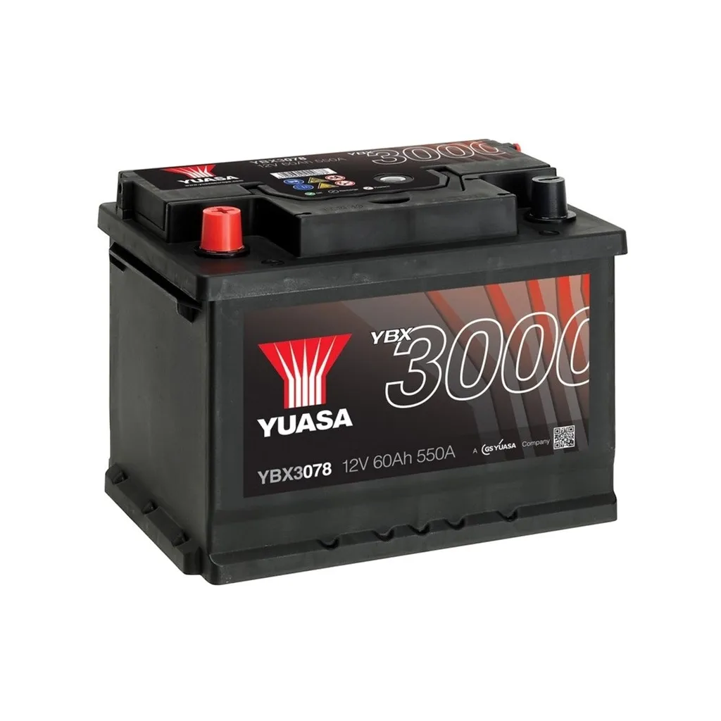 Аккумулятор автомобильный Yuasa 12V 62Ah SMF Battery (YBX3078)