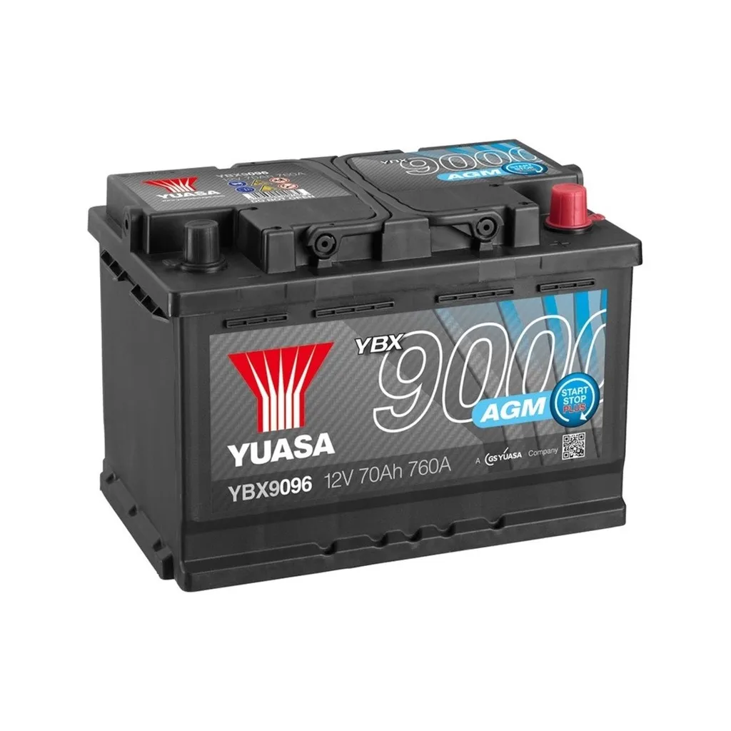 Аккумулятор автомобильный Yuasa 12V 70Ah AGM Start Stop Plus Battery (YBX9096)