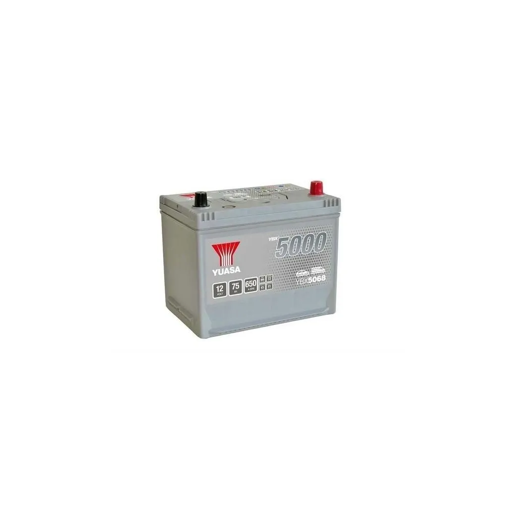 Аккумулятор автомобильный Yuasa 12V 75Ah Silver High Performance Battery (YBX5068)