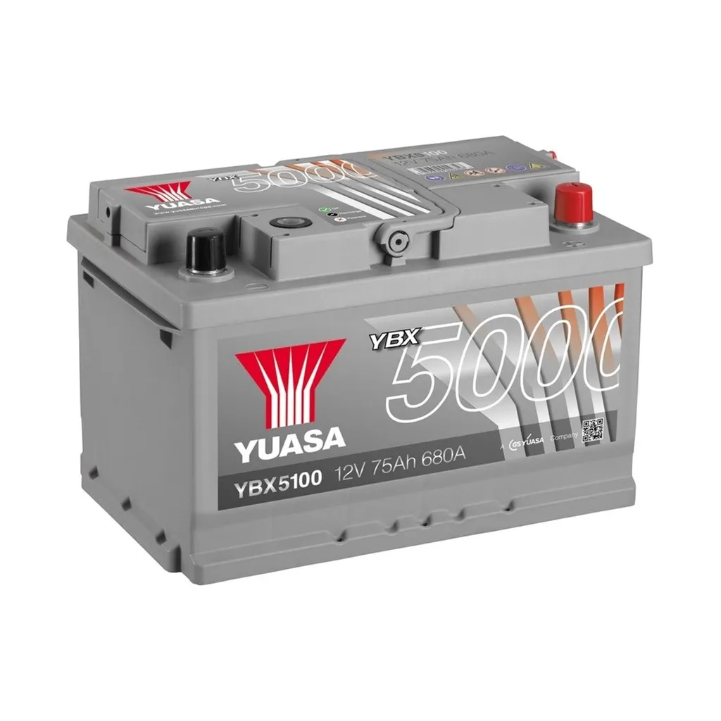  Yuasa 12V 75Ah Silver High Performance Battery (YBX5100)