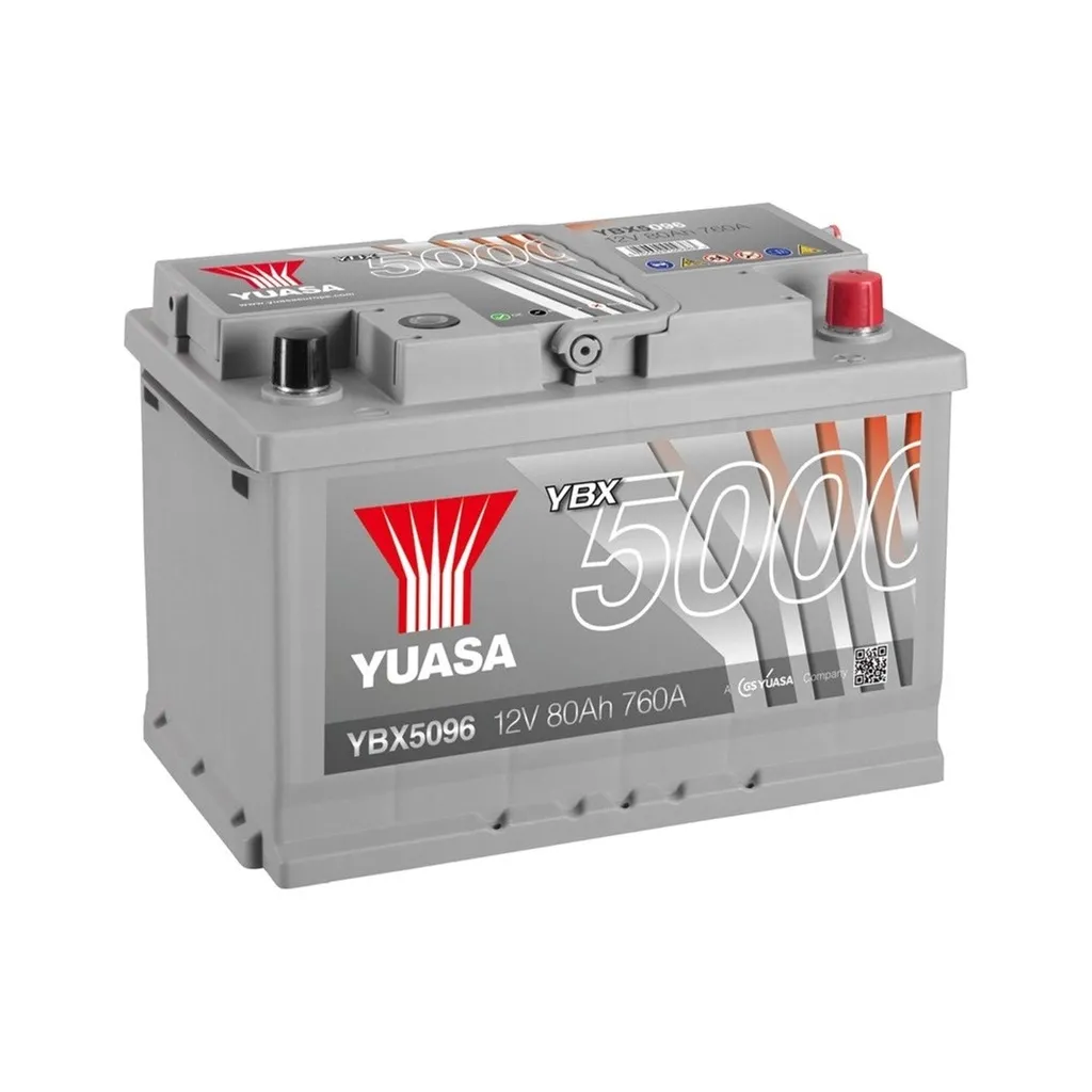 Аккумулятор автомобильный Yuasa 12V 80Ah Silver High Performance Battery (YBX5096)