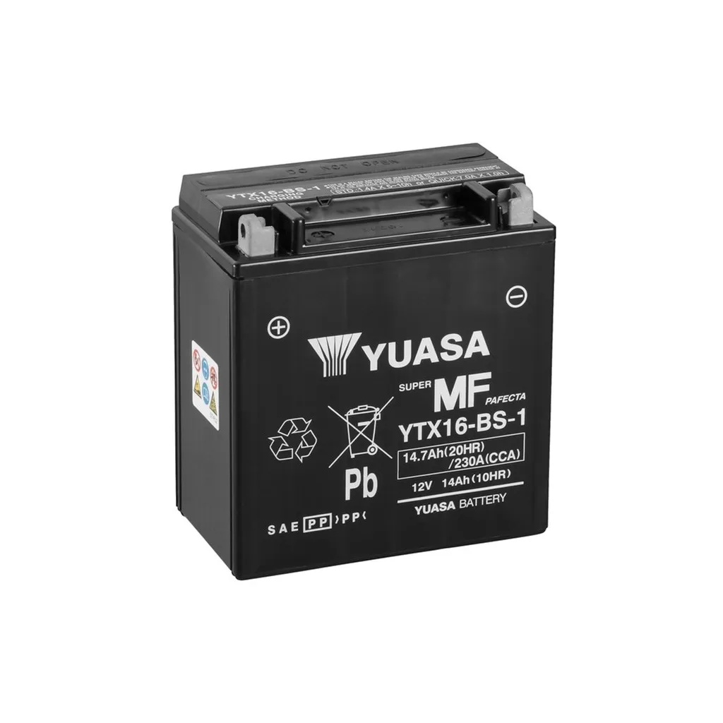  Yuasa 12V 14,7Ah MF VRLA Battery (YTX16-BS-1)