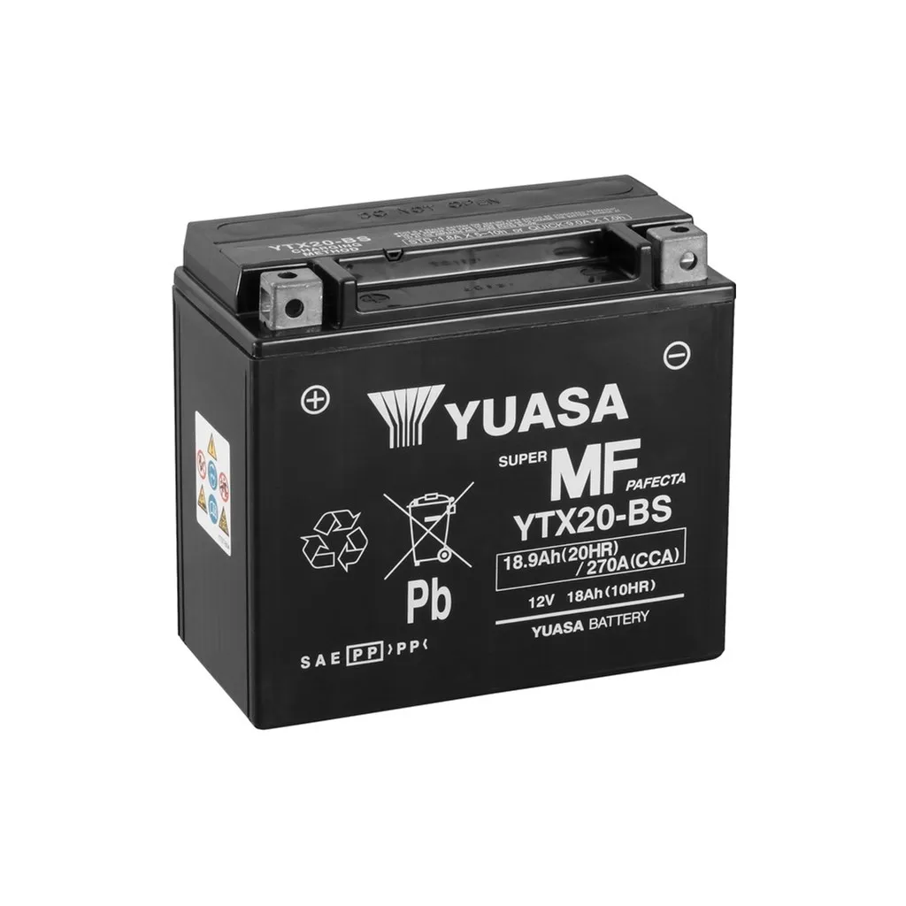  Yuasa 12V 18,9Ah MF VRLA Battery (YTX20-BS)