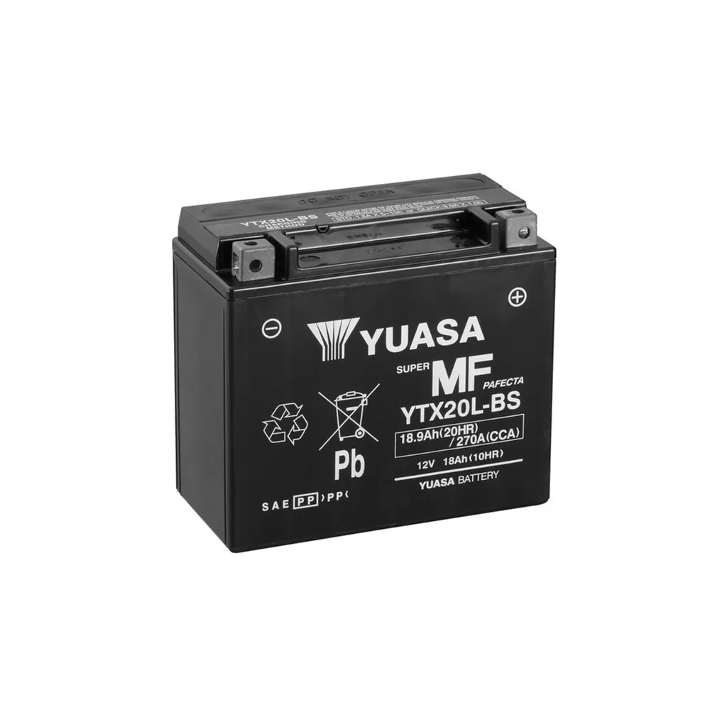  Yuasa 12V 18,9Ah MF VRLA Battery (YTX20L-BS)