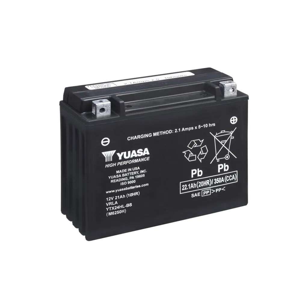  Yuasa 12V 22,1Ah High Performance MF VRLA Battery (YTX24HL-BS)