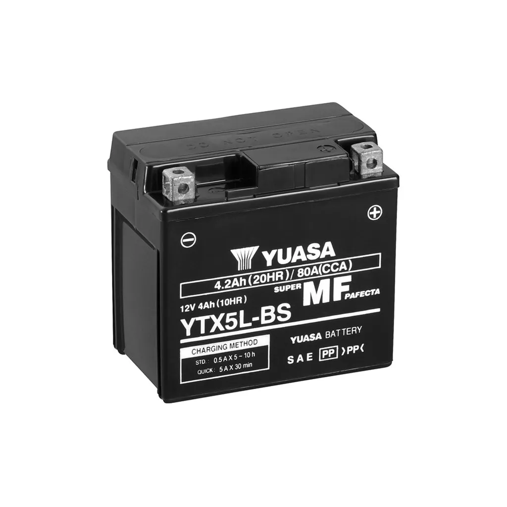  Yuasa 12V 4Ah MF VRLA Battery AGM (YTX5L-BS)