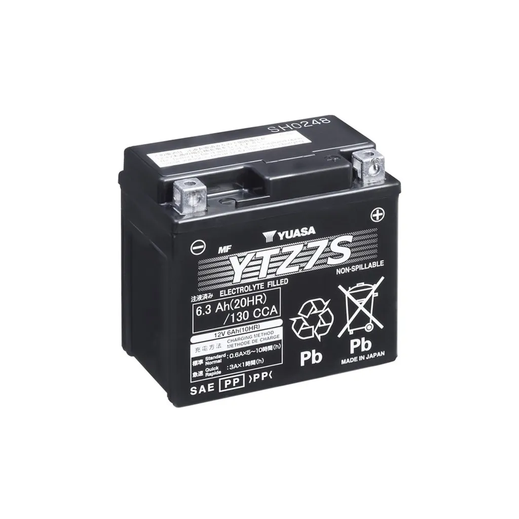  Yuasa 12V 6,3Ah High Performance MF VRLA Battery (YTZ7S)