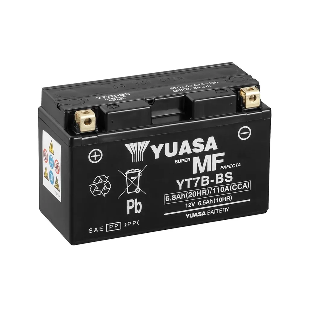  Yuasa 12V 6,5Ah MF VRLA Battery AGM (YT7B-BS)