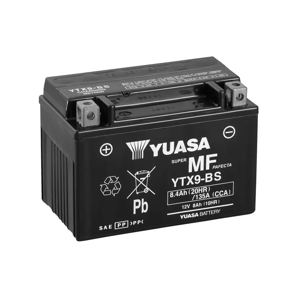  Yuasa 12V 8Ah MF VRLA Battery (YTX9-BS)