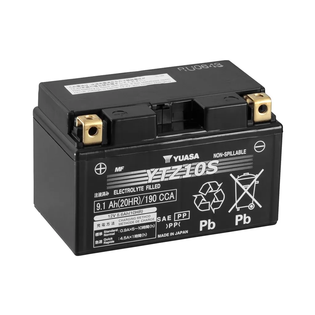  Yuasa 12V 9,1Ah High Performance MF VRLA Battery (YTZ10S)