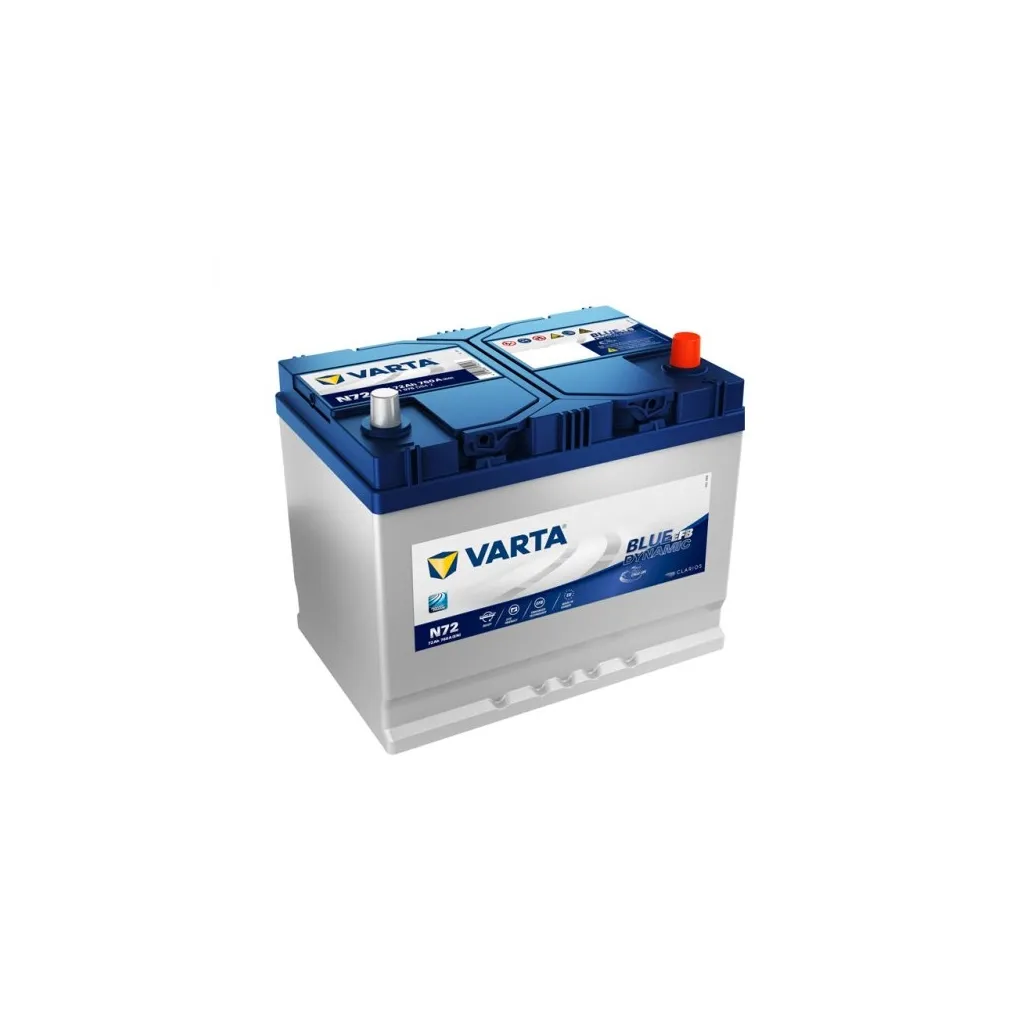  Varta 72Ач Blue Dynamic EFB АЗИЯ  N72 (572501076)