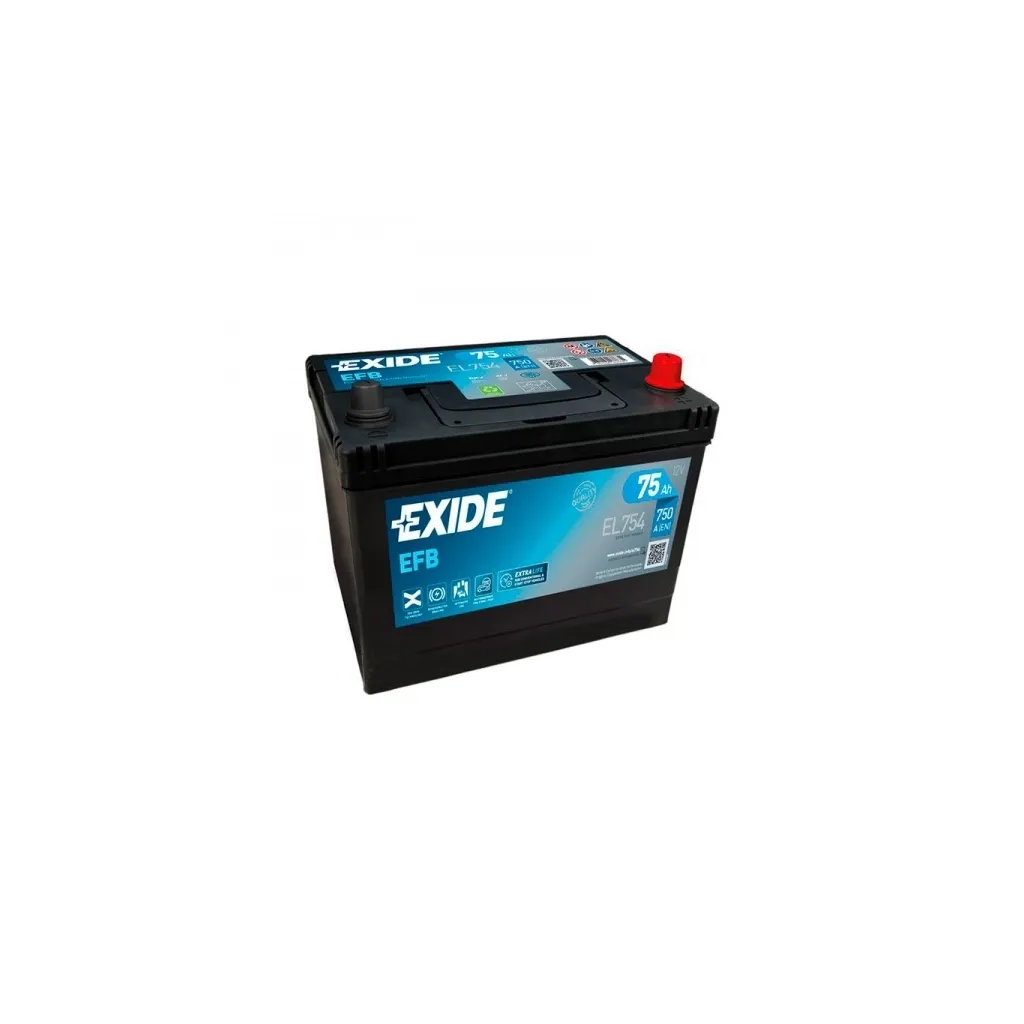  EXIDE START-STOP EFB 75Ah ASIA Ев (-/+) (750EN) (EL754)