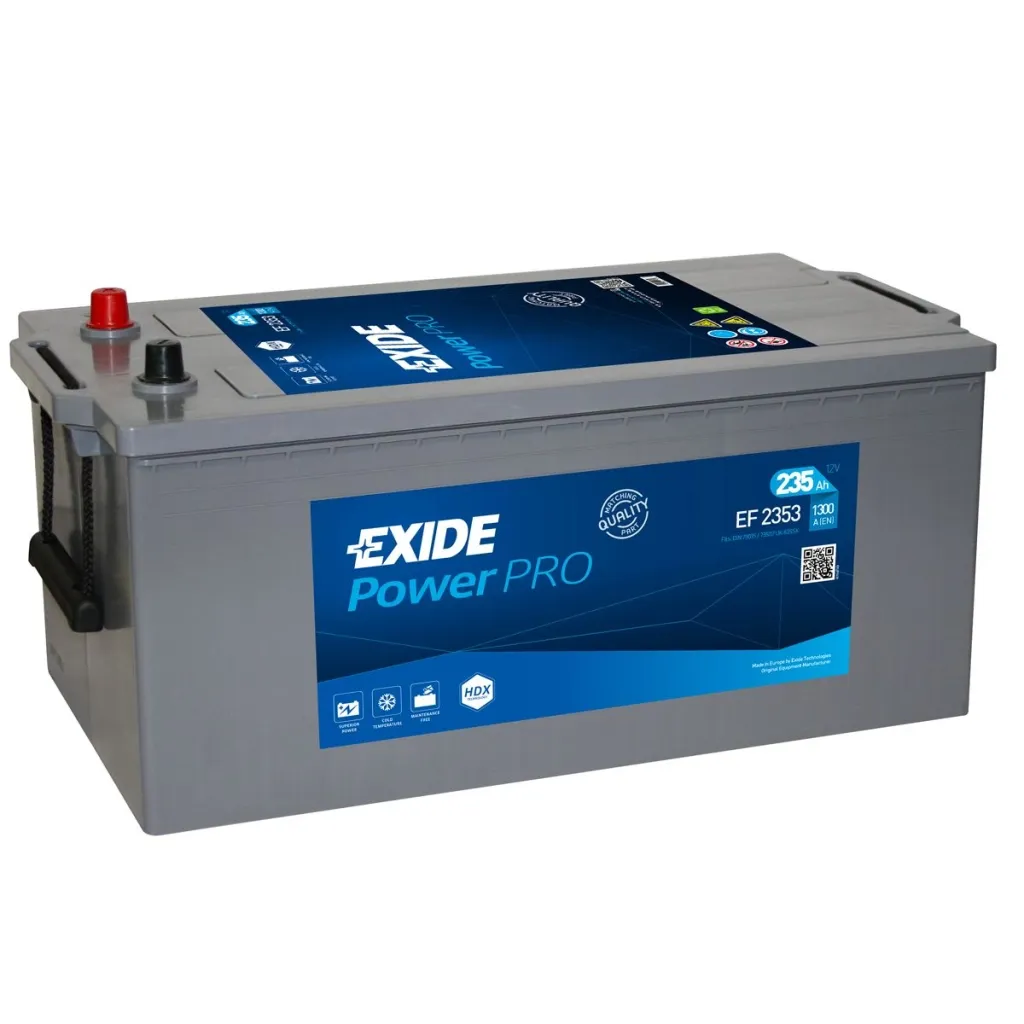 Акумулятор автомобільний EXIDE Power PRO 235Ah бокова (+/-) (1300EN) (EF2353)