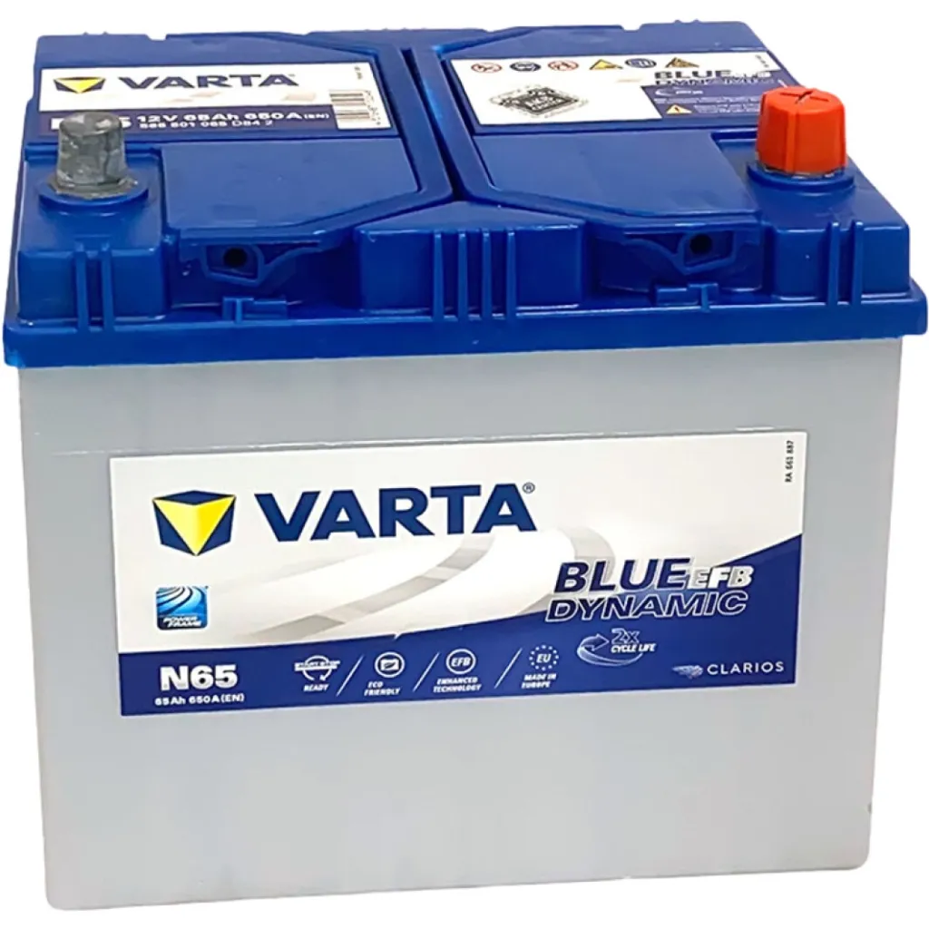  Varta Blue Dynamic EFB 65Ah ASIA Ев (-/+) (650EN) (565501065)