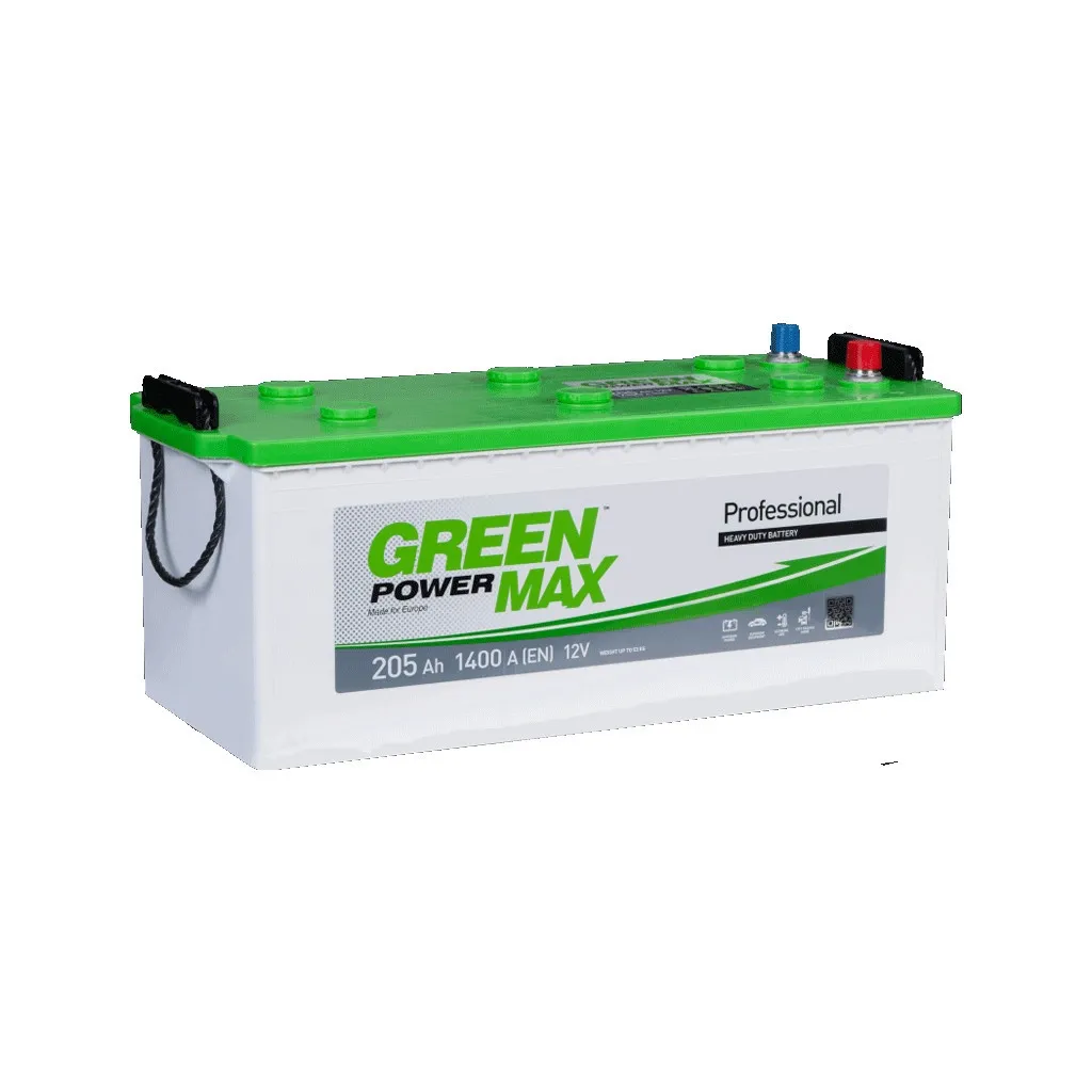  GREEN POWER MAX 205Ah бокова(+/-) (1400EN) (22375)