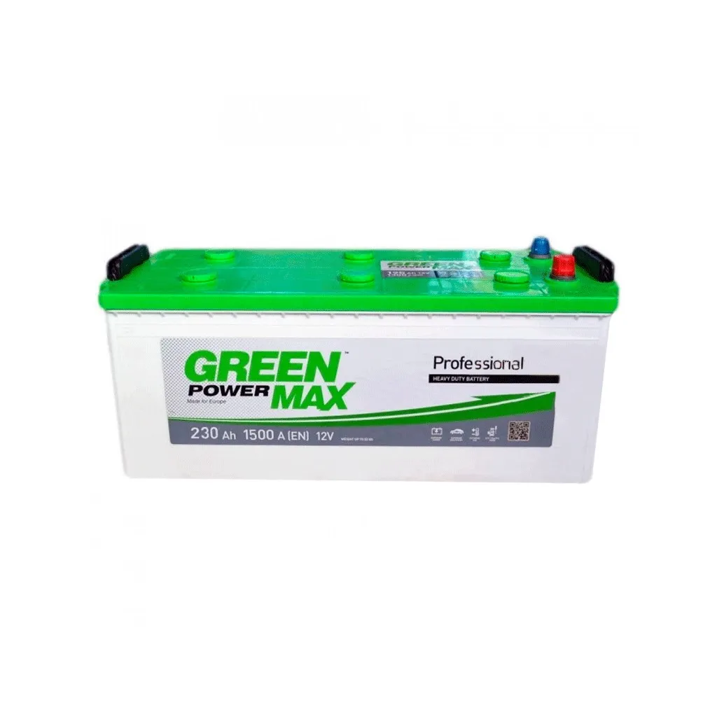 Аккумулятор автомобильный GREEN POWER MAX 230Ah боковая(+/-) (1500EN) (22376)