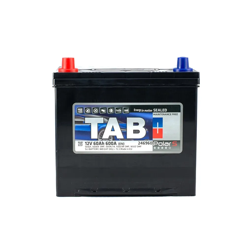 Аккумулятор автомобильный TAB 60 Ah/12V Polar S Japan (246 960)