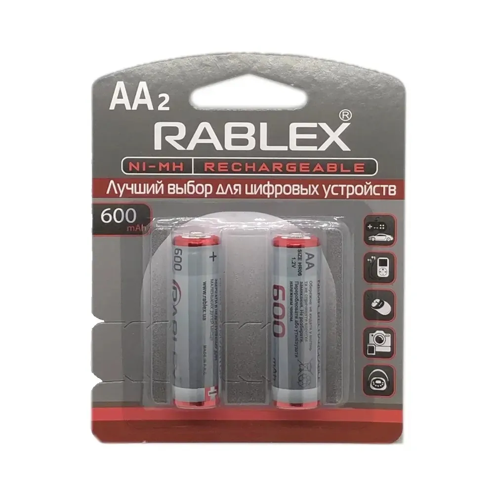 Батарейка Rablex AA (R6)  600mAh (75422)