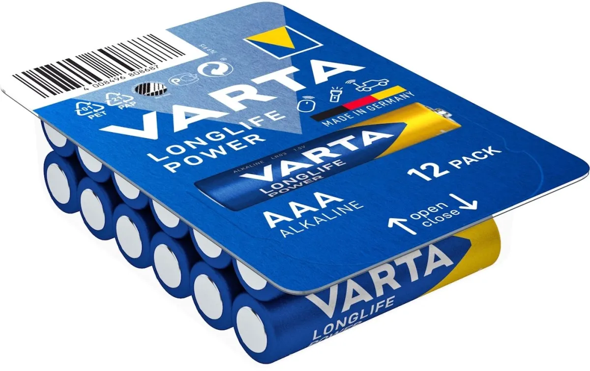 Батарейка Varta Longlife Power AAA/LR03 BL 12шт (4008496808687)