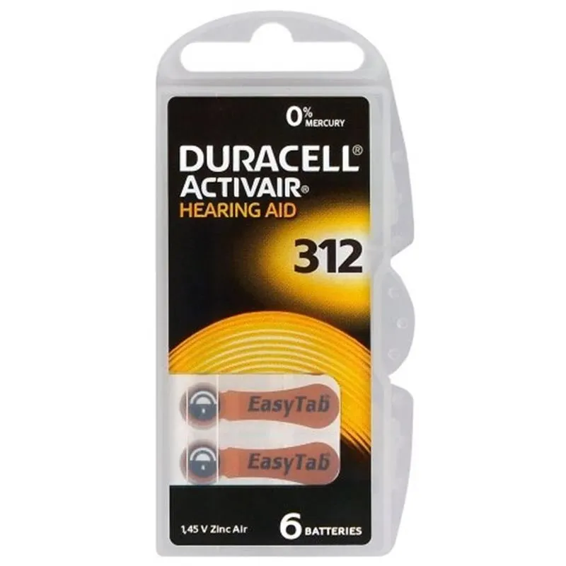 Батарейка Duracell Activair 312 BL 6 шт (3969)