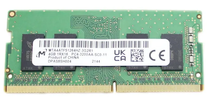 Оперативна пам'ять Micron SODIMM 4GB DDR4-3200 (MTA4ATF51264HZ-3G2R1)