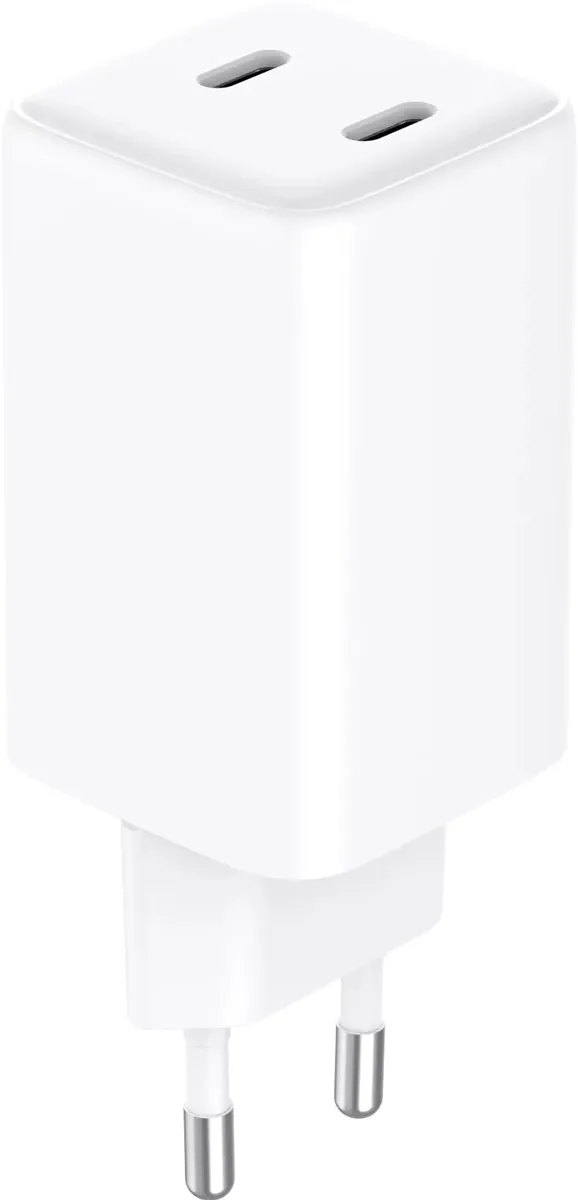 Зарядний пристрій Sandberg Dual USB-C PD65W White (441-56)