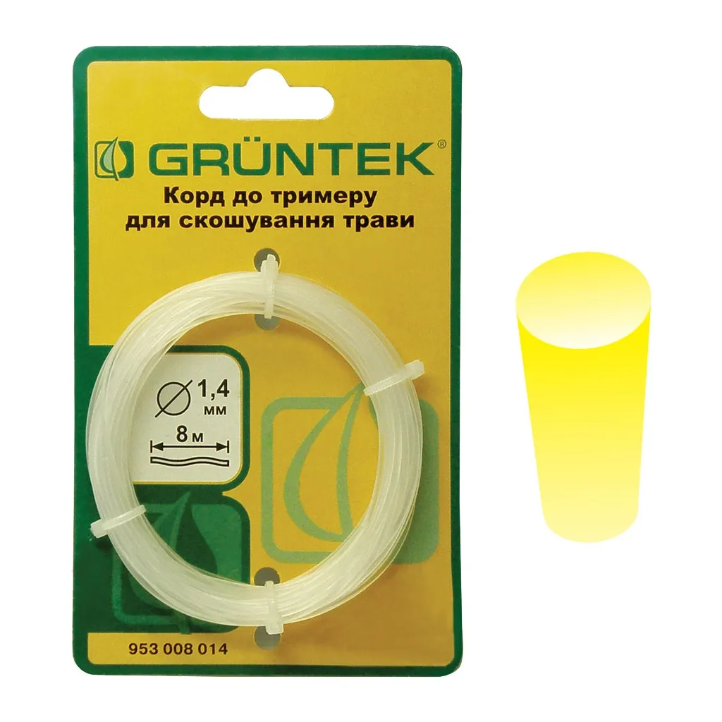 Жилка косильна Gruntek 1.4 мм х 8 м (953008014)