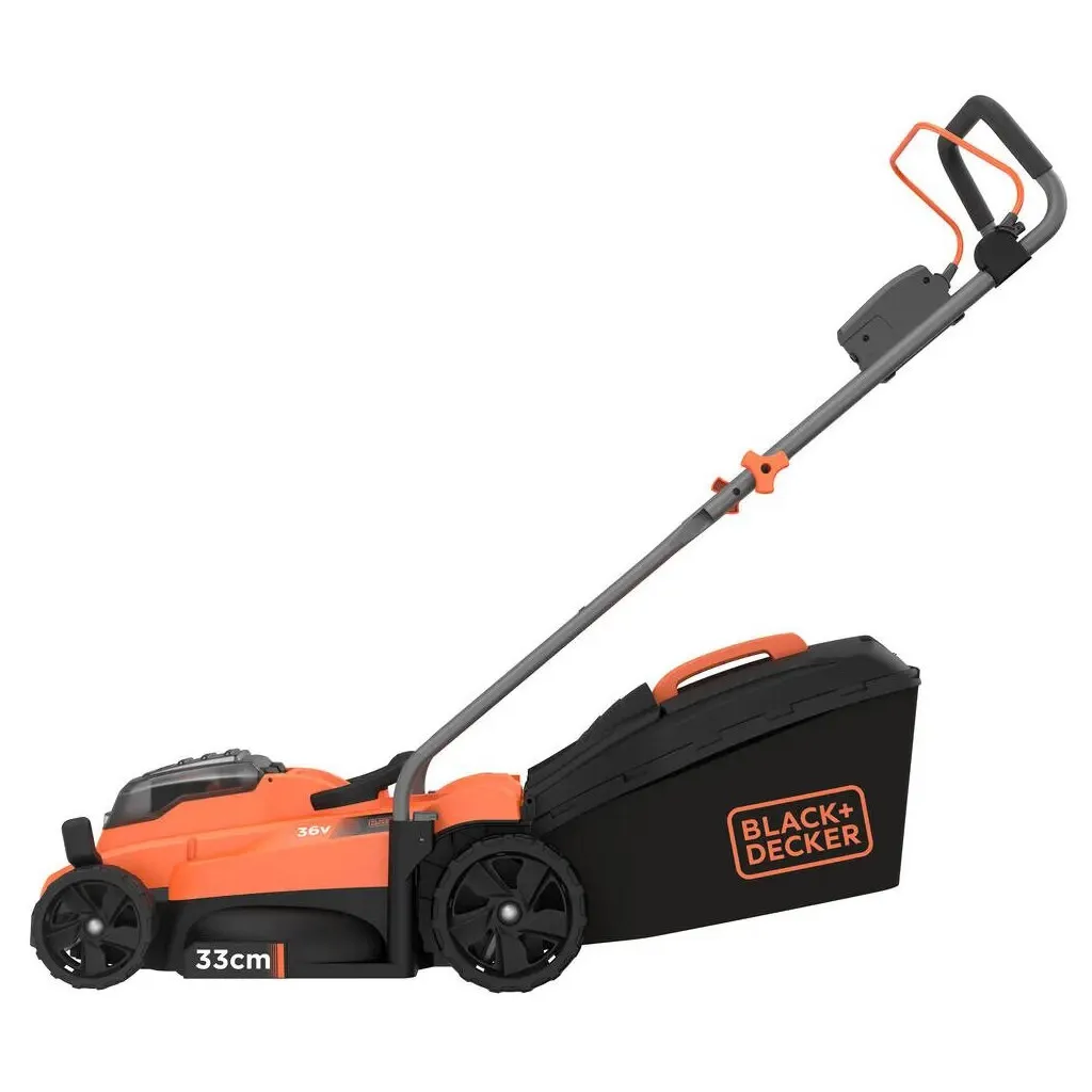 Газонокосилка Black&Decker аккумуляторная 36 В, 2.5 Ач, 32 см, 2 АКБ и ЗУ (BCMW3336L2)