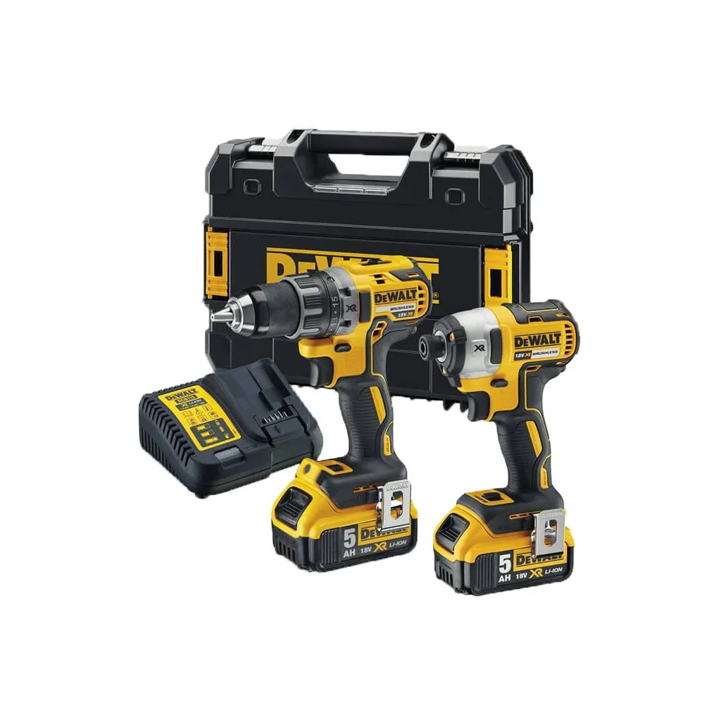 Набор электроинструментов DeWALT 2 ед. 18 В XR Li-lon, вес 6.61 кг, кейс TSTAK, 2 АКБ и ЗУ. (DCK268P2T)