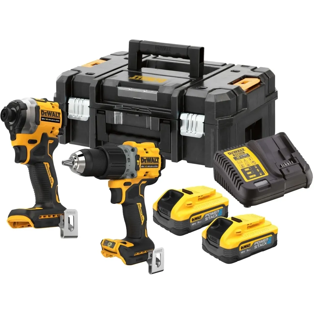 Набор электроинструментов DeWALT 18В XR Li-lon 2x5Ah, DCD805, DCF850, TSTAK (DCK2050H2T)