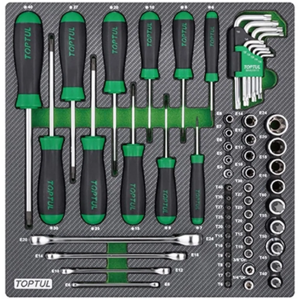 Набор інструментів Toptul комбінований 61од. (GEC6102)