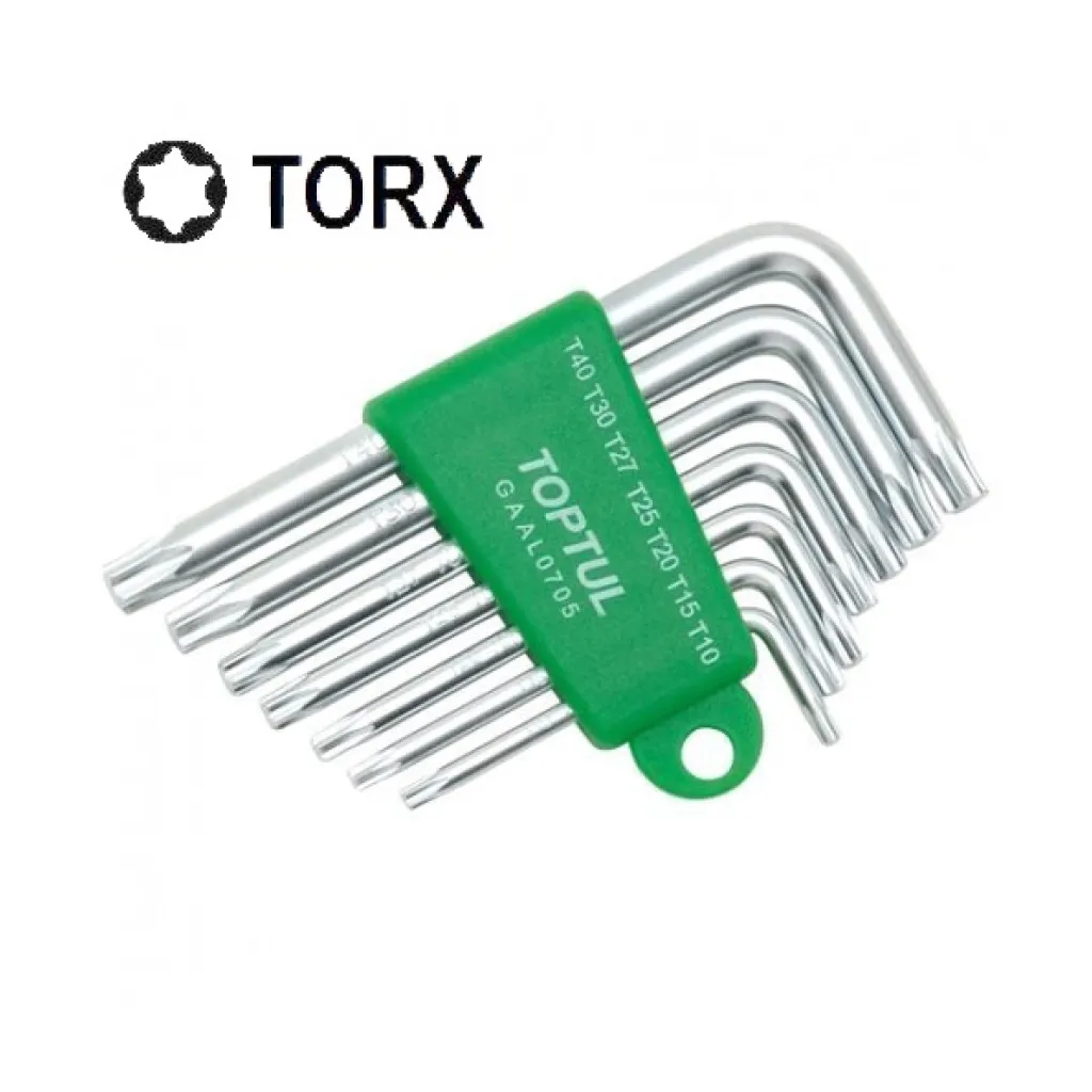 Набор інструментів Toptul ключів TORX Г-обр. T10-T40 7од. (GAAL0705)