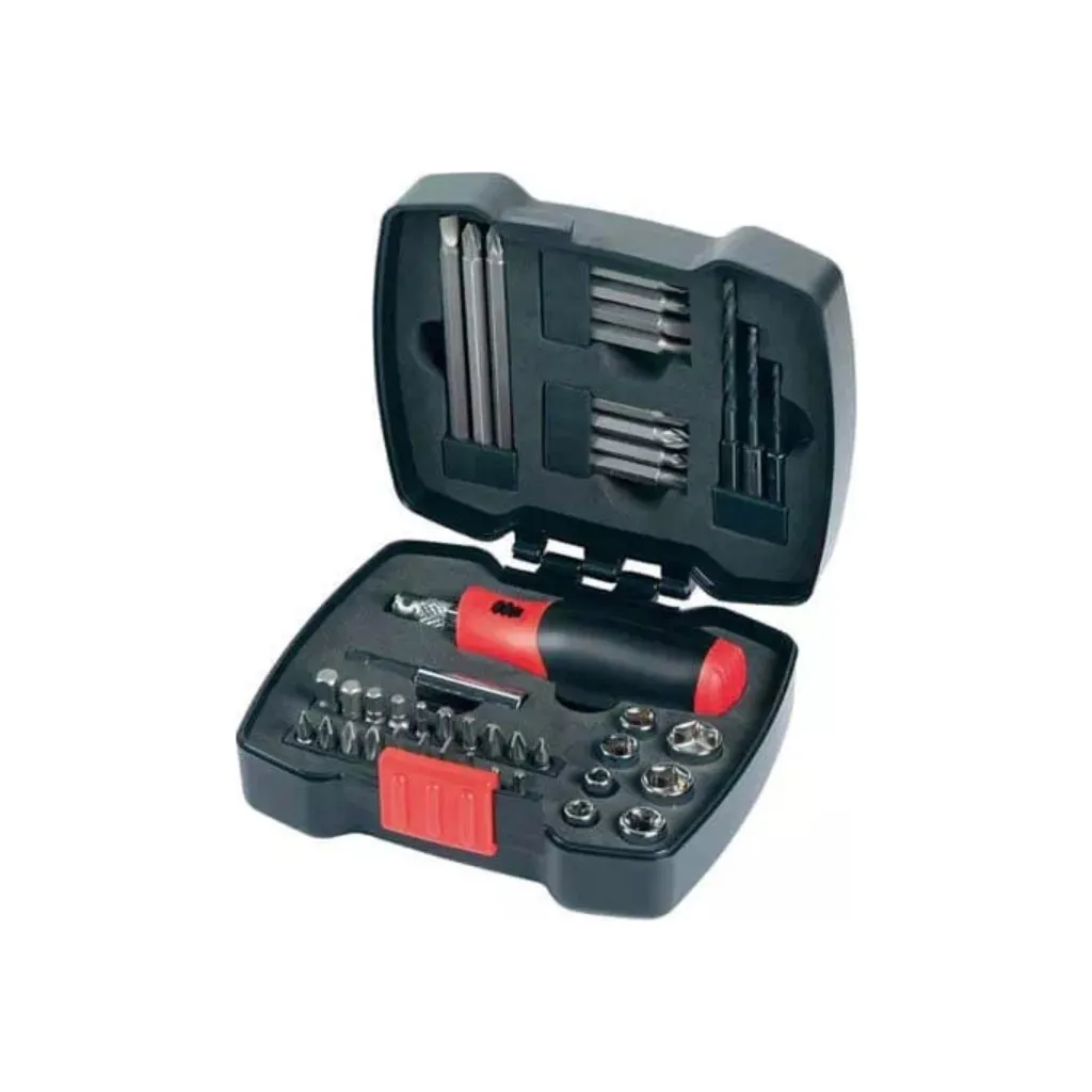 Набор інструментів Black&Decker з бітами PZ1, PH2 x2, SL6, T30, Hx3, L = 25, 50 мм, 43 шт, кейс (A7175)