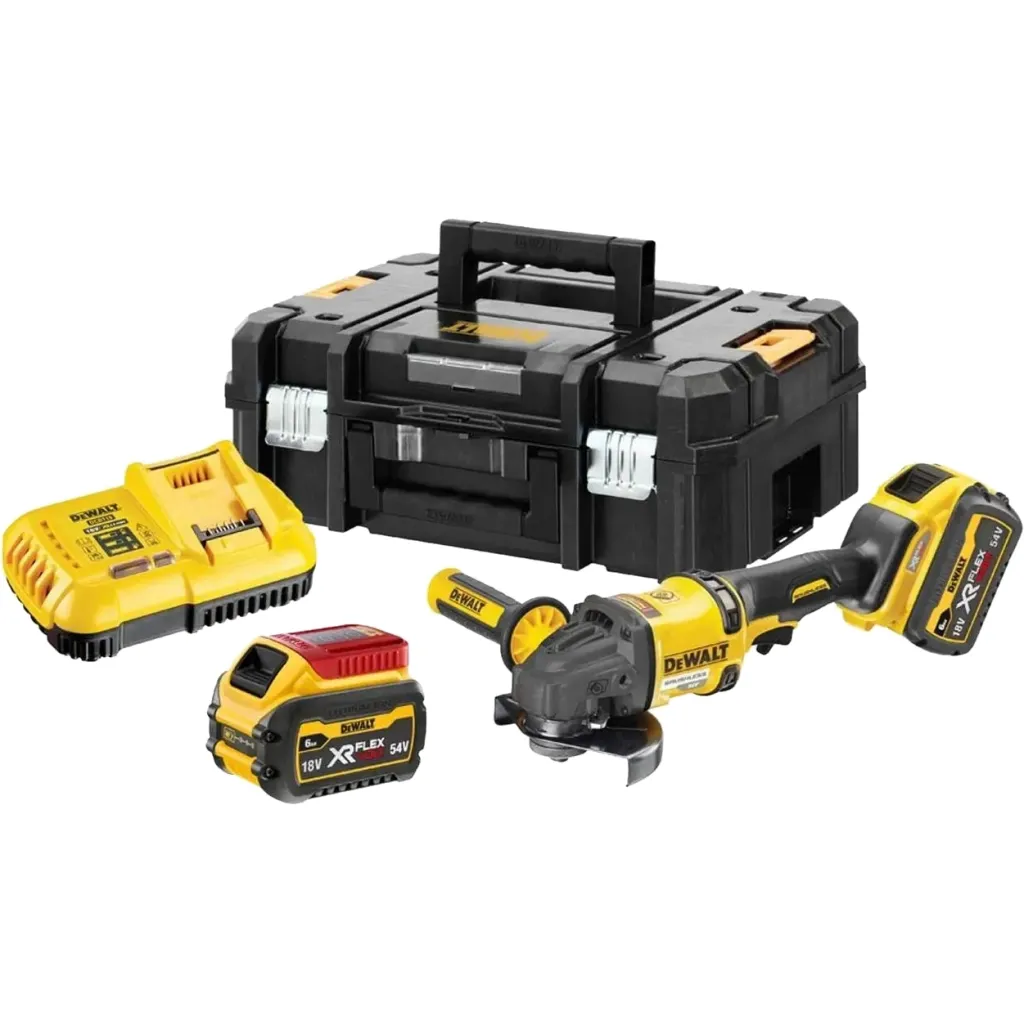 Шлифовальная и полировальная машина DeWALT XR FLEXVOLT, 54 В, 2x2Ah, 9000 об/мин (DCG418T2)