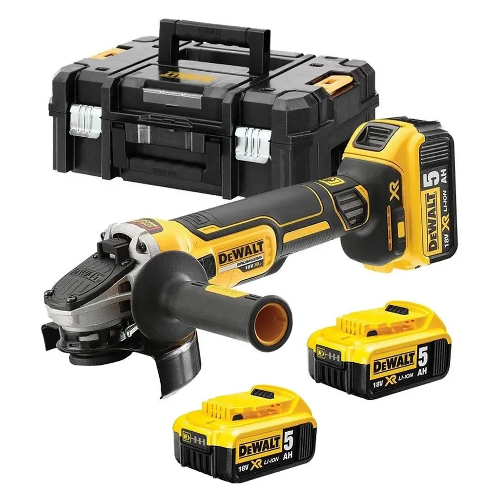 Шлифовальная и полировальная машина DeWALT DCG405 18В XR Li-lon, 125 мм, 3x5Ah, кейс TSTAK (DCG405P3)