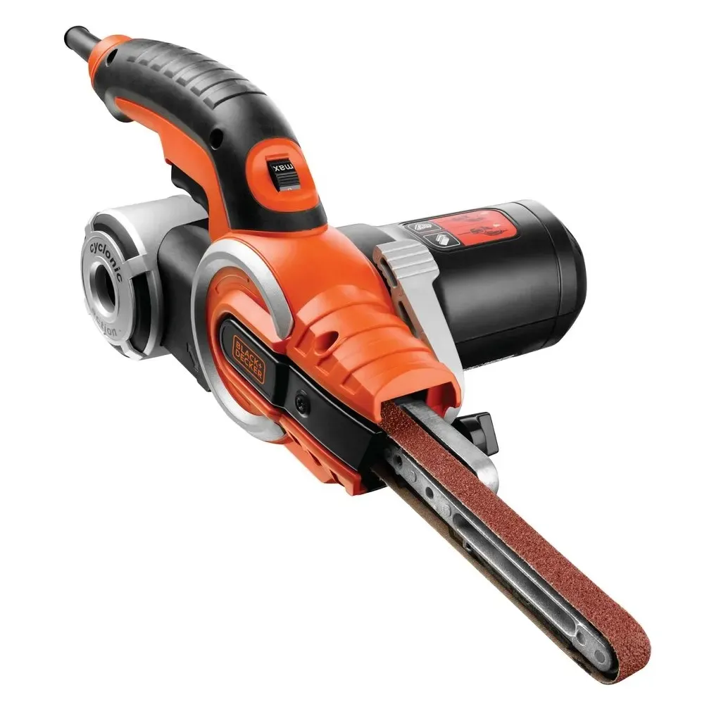 Шліфувальа та полірувальна машина Black&Decker стрічковий напилок, 400 Вт,451х13 мм, 900-1600 м/хв (KA902EK)