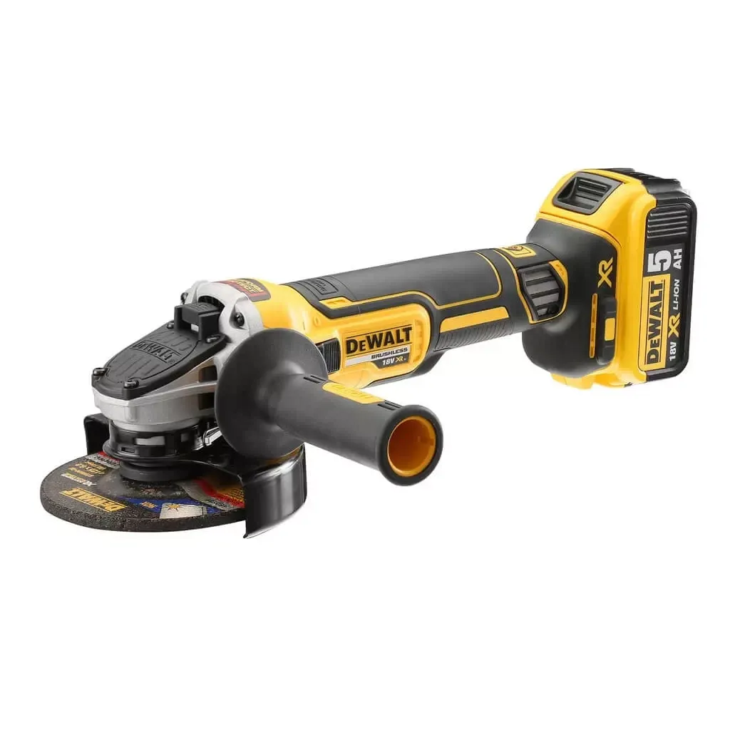 Шлифовальная и полировальная машина DeWALT 18В XR Li-lon, 2x5Ah, 125 мм, 9000 об/мин (DCG405P2)