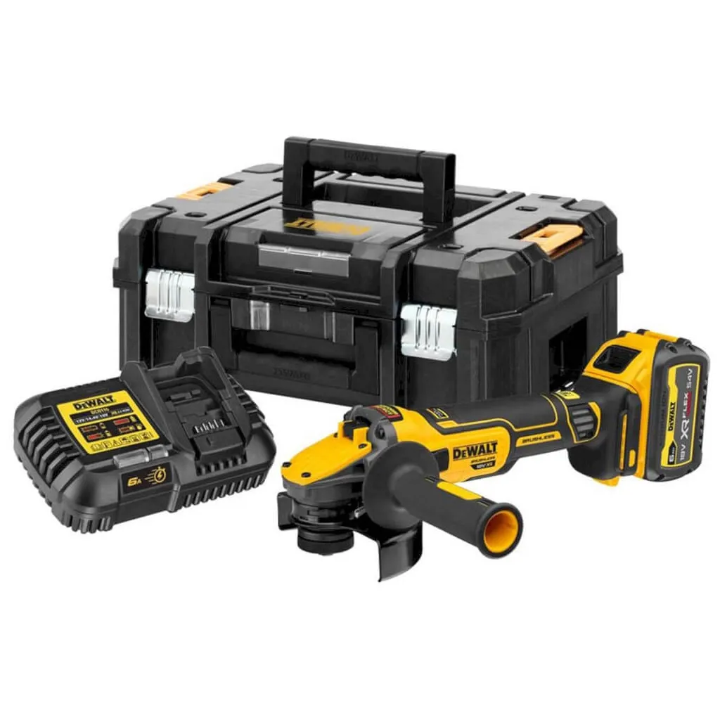 Шліфувальа та полірувальна машина DeWALT 18В XR Li-lon 6Ah, 125 мм, 3000-9000об/хв (DCG409VST1)