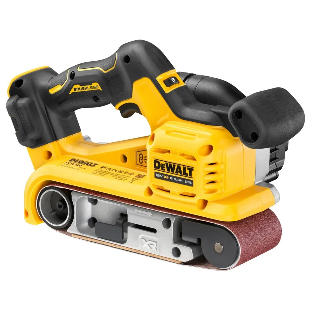 Шлифовальная и полировальная машина DeWALT XR Li-Ion 18 В, 198-320 м/мин, лента 75х533 мм, TSTAK (без АКБ и ЗУ) (DCW220NT)