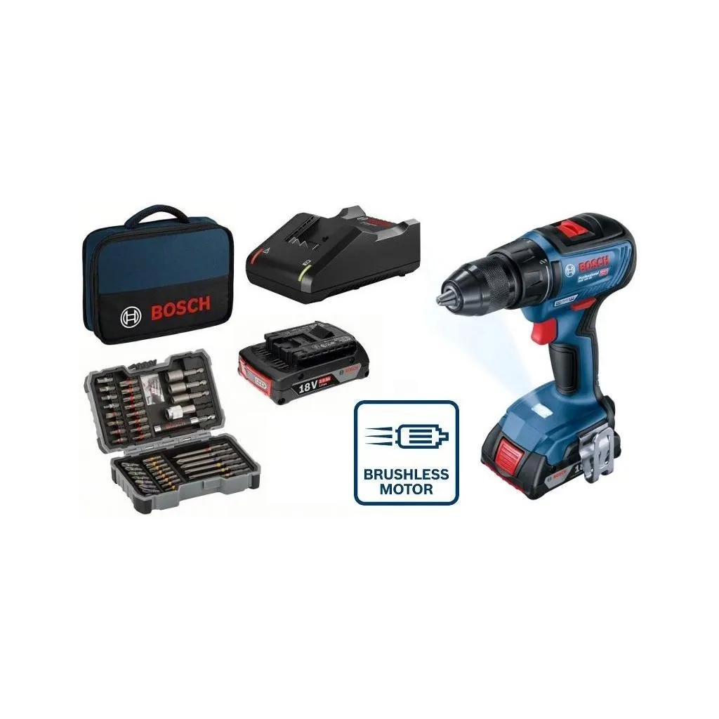  Bosch GSR 18 V-50, 2*2 Ач, ЗУ, кейс (0.601.9H5.004)