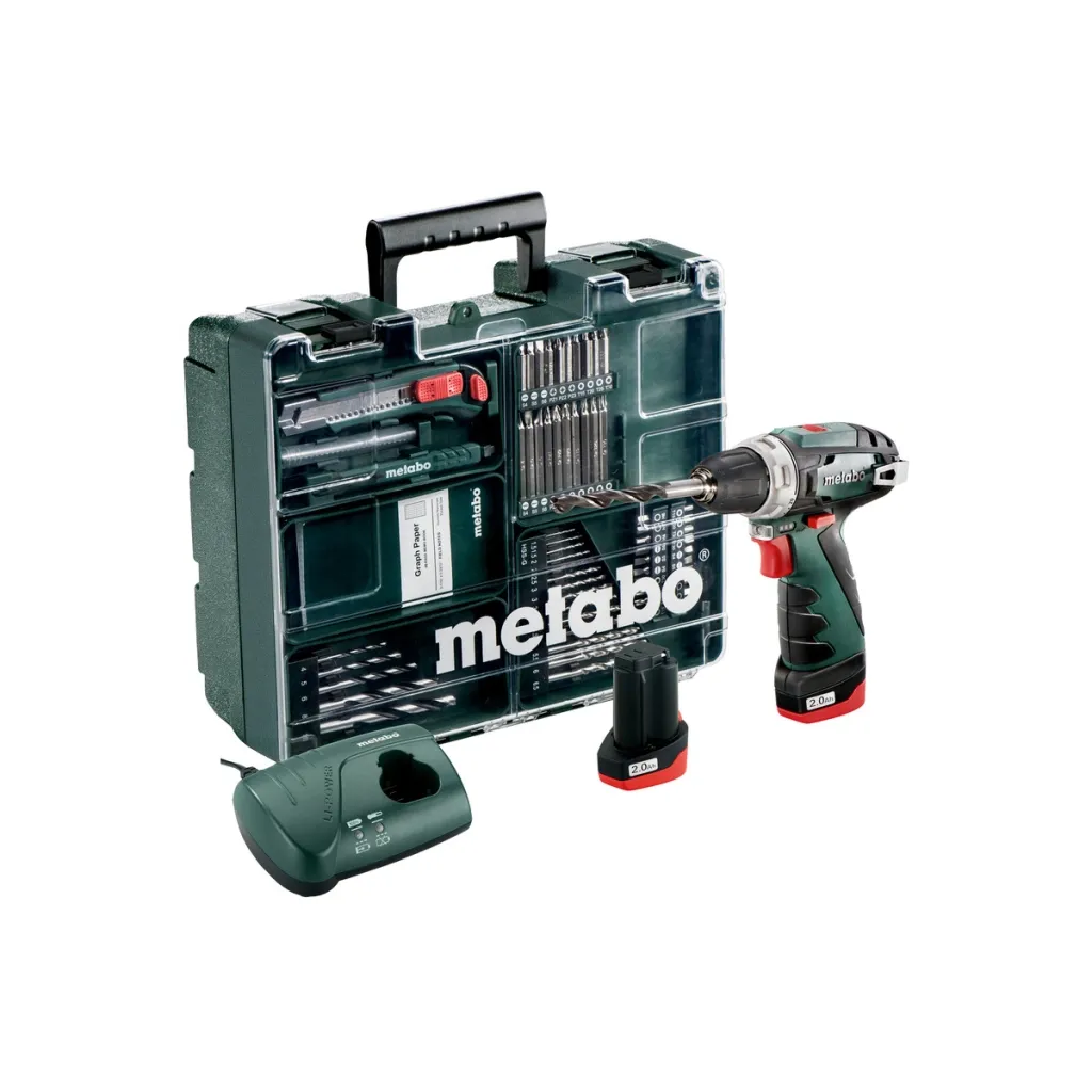  Metabo PowerMaxx BS Basic, 10.8V 2x2Aч, кофр, набор бит и сверел 63 (600080880)