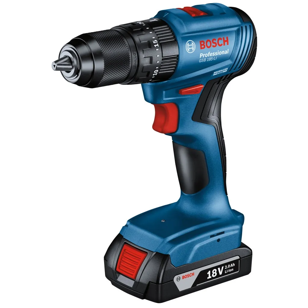  Bosch GSB 185-LI, 2х2.0 Ah, ЗУ GAL 18V-20, кейс (0.601.9K3.100)