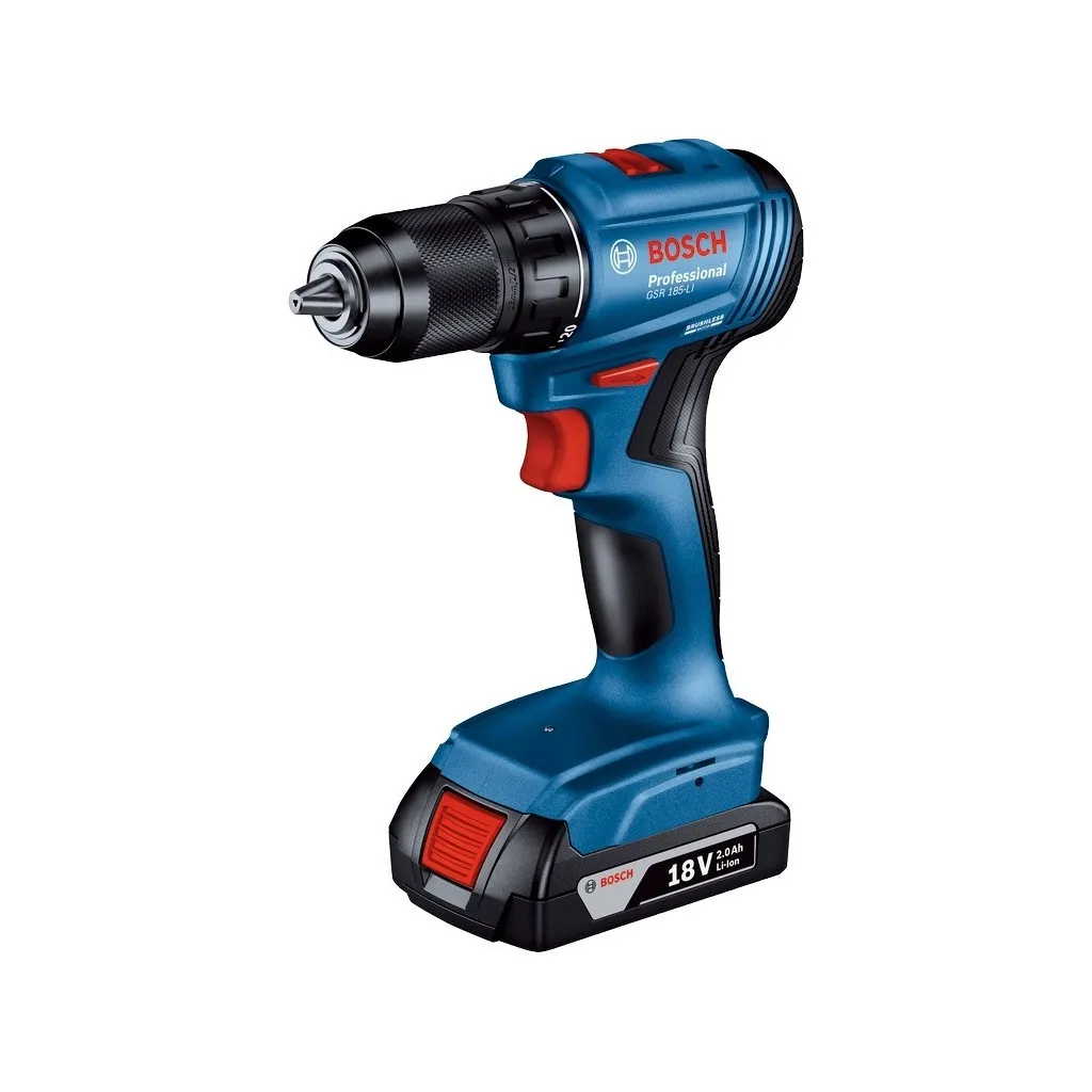  Bosch GSR 185-LI, 2х2.0 Ah, ЗУ GAL 18V-20, кейс (0.601.9K3.000)