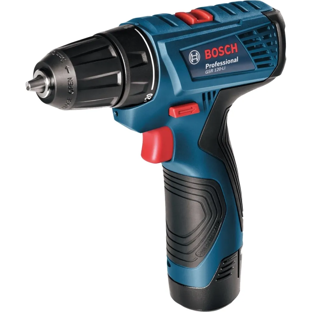  Bosch GSR 120-LI, 2х2Ач, набор бит 11ед и сверл 12ед. (0.601.9G8.002)