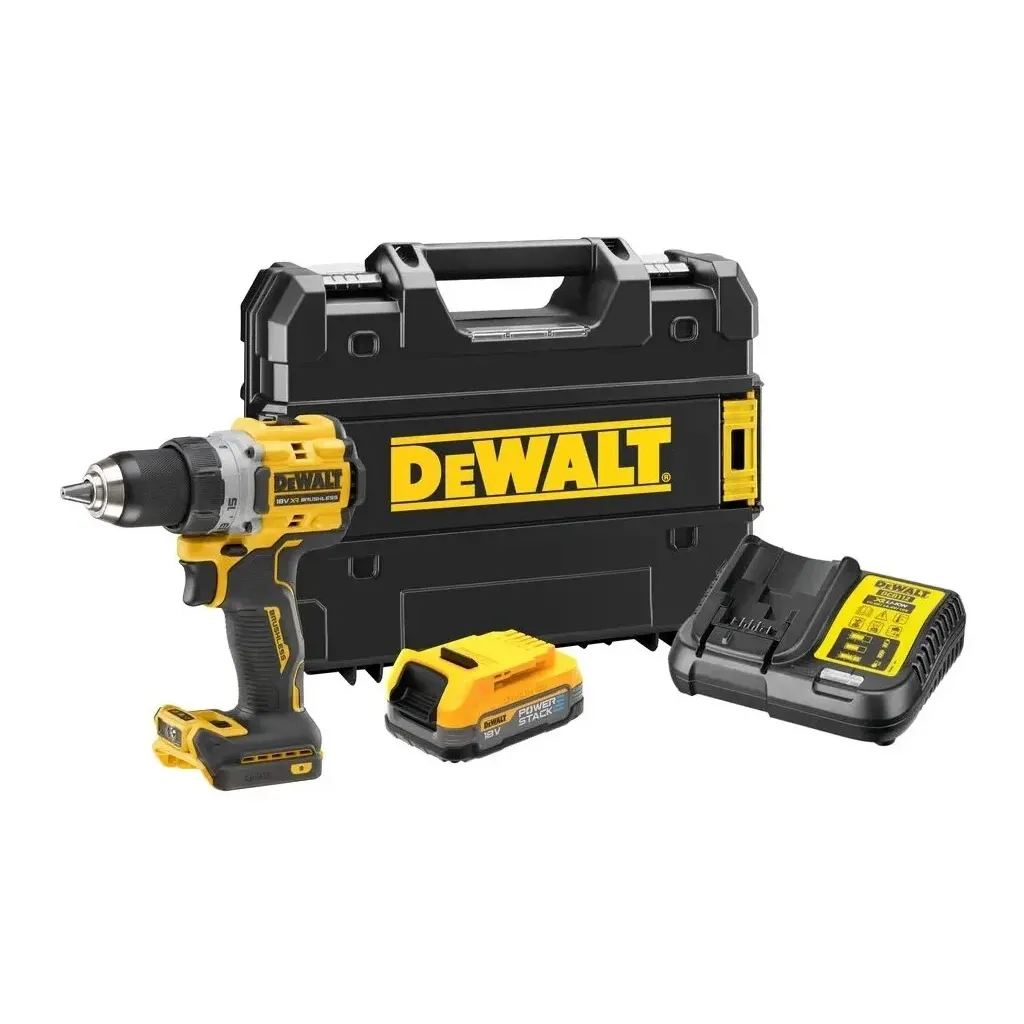  DeWALT XR Li-Ion PowerStack 90 Нм, 18V 1x1.7Ah, кейс TSTAK (DCD800E1T)