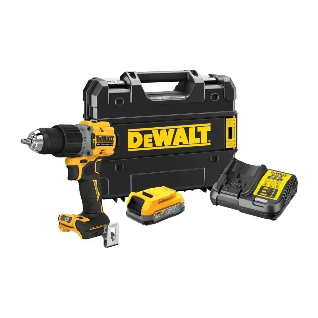  DeWALT XR Li-Ion PowerStack 90 Нм, 18V 1x1.7Ah, кейс TSTAK (DCD805E1T)