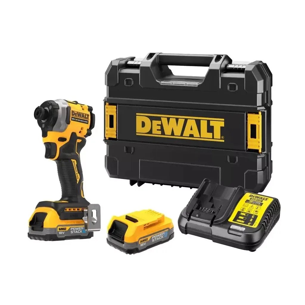  DeWALT 18 В XR Li-lon PowerStack 2x1.7Ah, 206 Нм, кейс TSTAK (DCF850E2T)