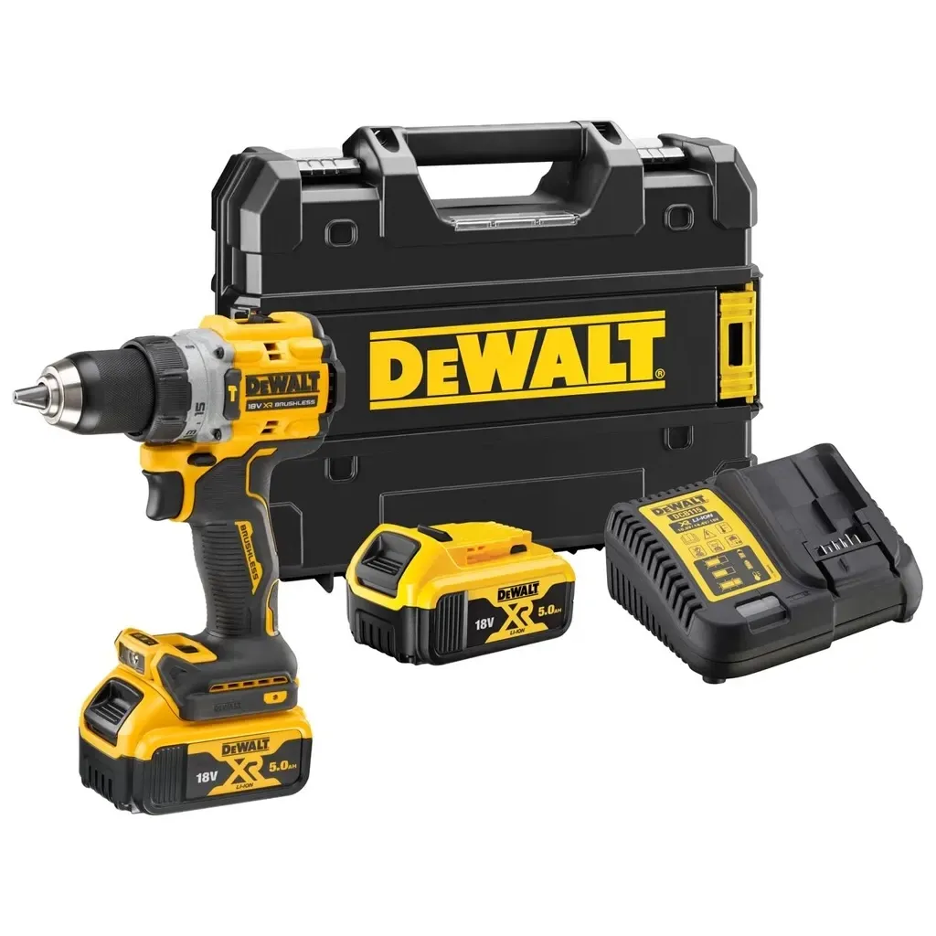  DeWALT 18V XR Li-Ion 5Ah, 90 Нм, 0-650/0-2000 об/хв., кейс TSTAK (DCD805P2T)