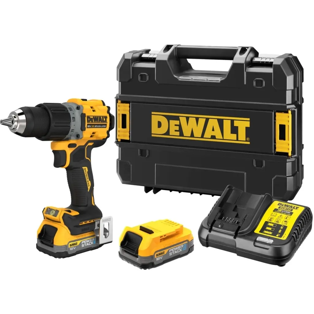  DeWALT XR Li-Ion PowerStack 18V 2x1.7 Ач, 90 Нм, 0-650/0-2000 об/мин (DCD800E2T)