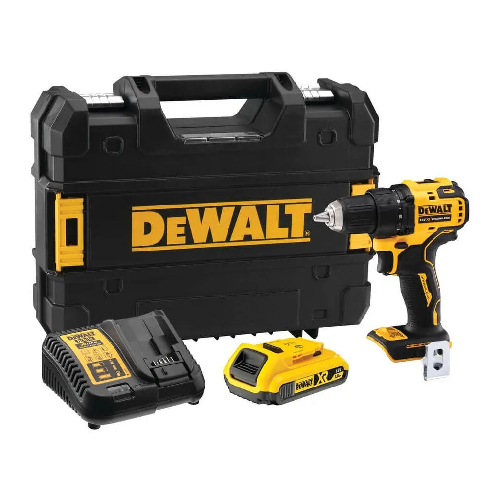  DeWALT XR Li-Ion 18 В, 2Ah, 65 Нм, 450-1650 об/мин, вес 1.1 кг, TSTAK (DCD708D1T)